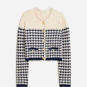J Crew Textured Crochet Lady Jacket- size M